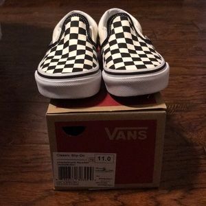 Vans toddler Checkerboard slip-on Sz. 11